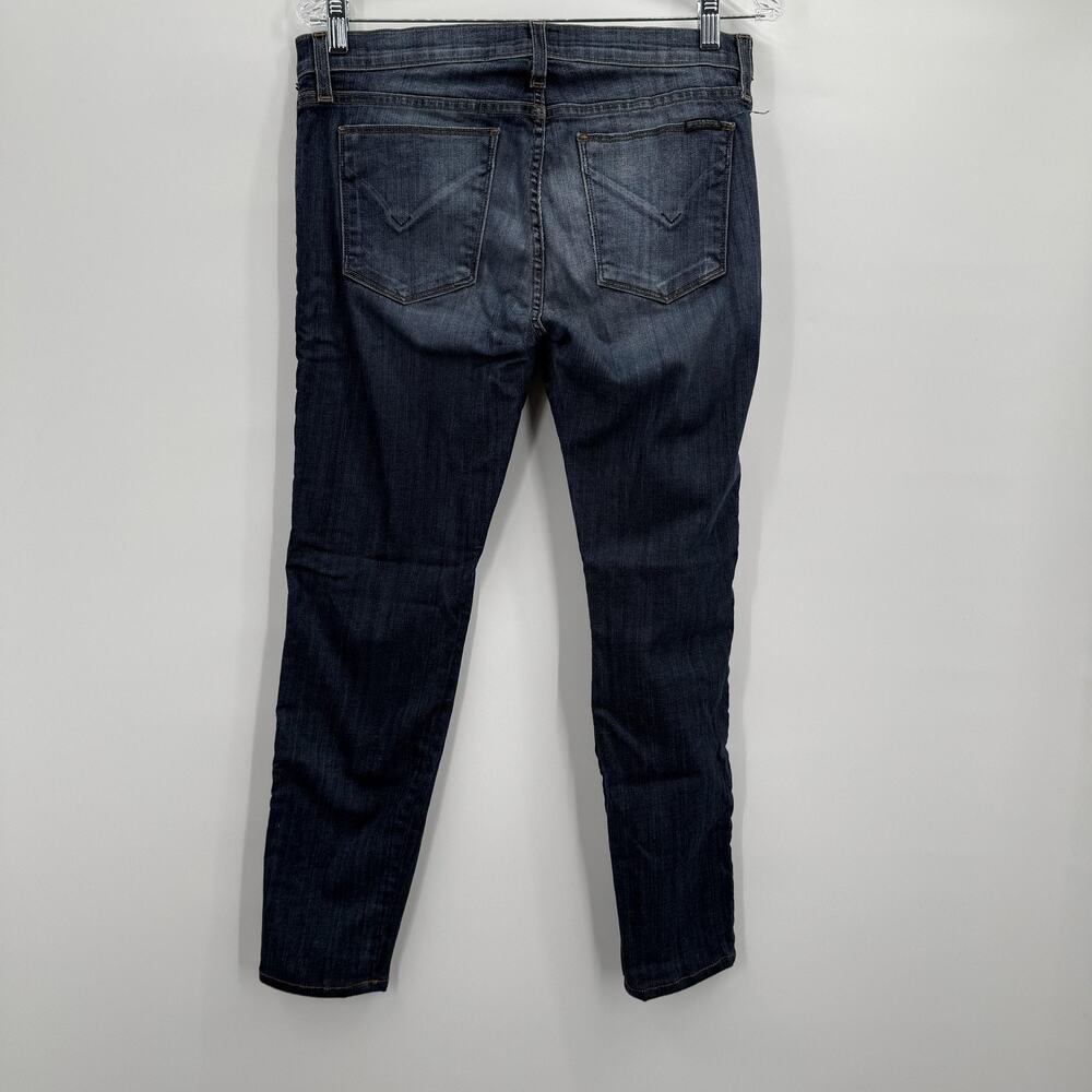 Hudson Luna Super Skinny Crop Jeans Womens 29 Blue Glam Embellished Side Stripe - Picture 6 of 14
